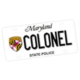 Choose Your Rank Maryland State Police License Plate