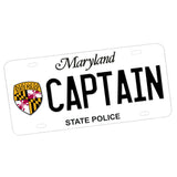 Choose Your Rank Maryland State Police License Plate