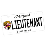 Choose Your Rank Maryland State Police License Plate