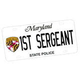 Choose Your Rank Maryland State Police License Plate