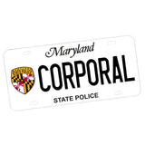 Choose Your Rank Maryland State Police License Plate