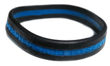 Thin Blue Line Silicone Law Enforcement Bracelet Pack of 3 Adult Size