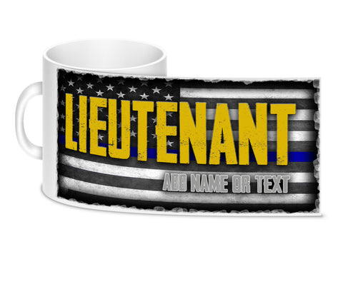 Personalize Lieutenant Add Your Name 11 oz. Tactical Coffee Mug