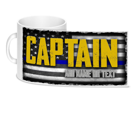 Personalize Captain Add Your Name 11 oz. Tactical Coffee Mug