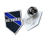Police Sheriff Law Enforcement Retired Thin Blue Line Lapel Pin