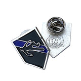 Chalk Body Outline Thin Blue Line CSI Crime Scene Investigator Lapel Pin