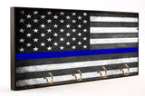 Thin Blue Line Subdued American Flag Key Hanger