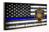Thin Blue Line Arkansas State Police Key Hanger