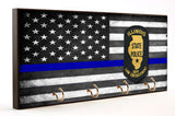 Thin Blue Line Illinois State Police Key Hanger