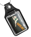 United States Air Force Nose Art Tondelayo Faux Leather Key Ring