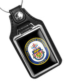 United States Navy Ship USS Bonhomme Richard LHD 6 Faux Leather Key Ring