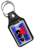 Police Key Chain with I Love My Cop Design