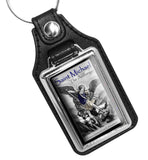 Saint Michael The Archangel Patron Saint of Law Enforcement Faux Leather Key Ring