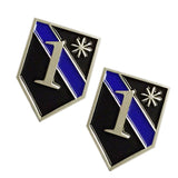 Police Sheriff Thin Blue Line 1* One Ass To Risk Lapel Pin