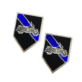 Thin Blue Line Motorcycle Bike Patrol Squad Motors Unit Lapel Pin