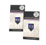 Thin Blue Line Law Enforcement Police Sheriff Canine K9 Dog Lapel Pin