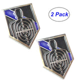 Thin Blue Line Law Enforcement Firearms Instructor B-27 Target Lapel Pin