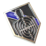 Thin Blue Line Law Enforcement Firearms Instructor B-27 Target Lapel Pin
