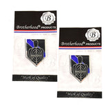Thin Blue Line Law Enforcement Firearms Instructor B-27 Target Lapel Pin