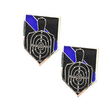 Thin Blue Line Law Enforcement Firearms Instructor B-27 Target Lapel Pin