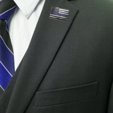 Thin Blue Line Police Sheriff Law Enforcement American Flag Lapel Pin