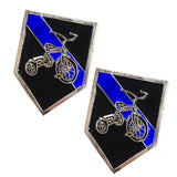 Thin Blue Line Police Sheriff Junior Bicycle Bike Patrol Unit Lapel Pin