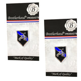 Thin Blue Line Police Sheriff Junior Bicycle Bike Patrol Unit Lapel Pin