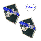 Thin Blue Line Police Sheriff Bicycle Bike Patrol Unit Lapel Pin