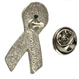 Thin Blue Line Ribbon Shape  Police Sheriff Memorial Lapel Pin