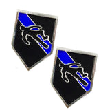 Chalk Body Outline Thin Blue Line CSI Crime Scene Investigator Lapel Pin