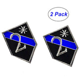 K9 2 Asterisk Canine Thin Blue Line Law Enforcement Lapel Pin