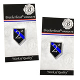 K9 Two Ass To Risk Canine Thin Blue Line Law Enforcement Lapel Pin