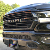 Law Enforcement Red White Blue American Flag  License Plate