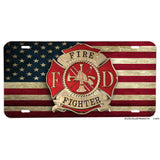 Firefighters Maltese Cross On Distressed License Plate