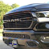 Choose Your Rank Thin Blue Line American Flag Aluminum License Plate