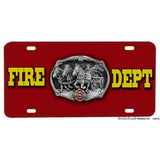 Firefighter Fire Department Horse Pumper License Plate