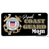 Coast Guard Mom or Dad Design Aluminum License Plate