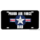 Air Force Proud Air Force Dad Aluminum License Plate