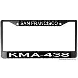 San Francisco Police Dept Call Sign KMA-438 Metal License Plate Frame