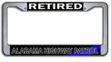 Retired Alabama Highway Patrol License Plate Frame