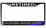 Retired California Highway Patrol License Plate Frame