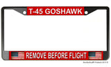 T-45 Goshawk Remove Before Flight License Plate Frame