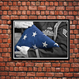 United States Air Force Honoring the Fallen Folded American Flag Poster