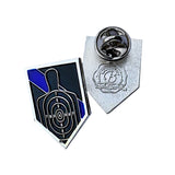 Thin Blue Line Law Enforcement Firearms Instructor B-27 Target Lapel Pin