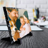 Personalized Chief Of Police Slate Rock Stone With Easel