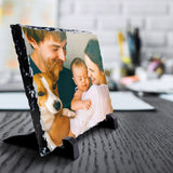 Personalized Lieutenant Bar Slate Rock Stone With Easel