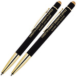 FCSO Ink Pen Gold Trim Personalize 2 in 1 Ballpoint Pen / Stylus