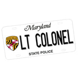 Choose Your Rank Maryland State Police License Plate