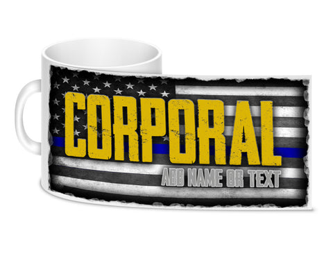 Personalize Corporal Add Your Name 11 oz. Tactical Coffee Mug