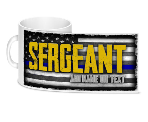 Personalize Sergeant Add Your Name 11 oz. Tactical Coffee Mug